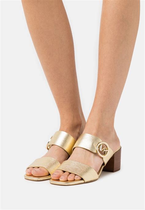 michael michael kors summer mid - heeled mules|michael kors leather mules.